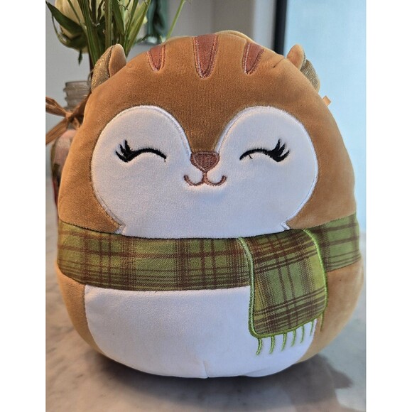 Squishmallows 8” Erin‎ the Squirrel with Fall Scarf Fall Harvest Plush Stuffed - Picture 1 of 5